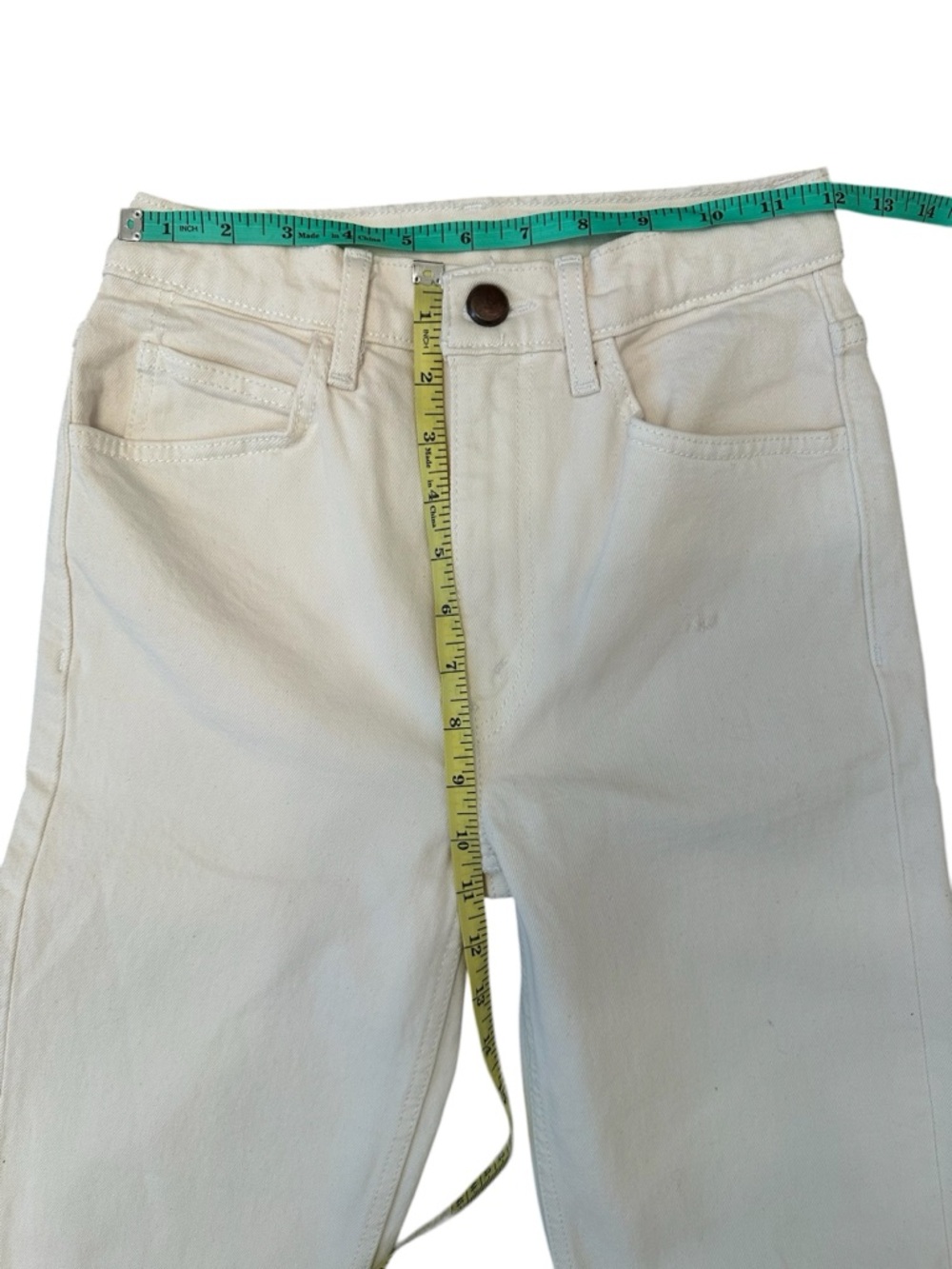 Re/Done Originals 70's Straight Jeans in Vintage White Women Size 23 NWT $250 - Picture 8 of 12